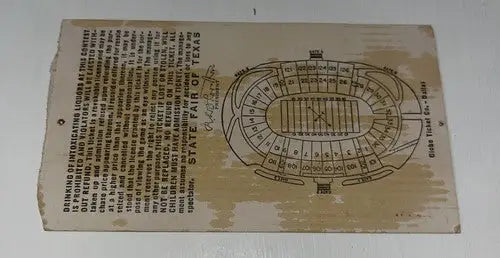 1963 SMU Mustangs vs Arkansas Razorbacks NCAA Football Ticket Stub - Sports Memorabilia