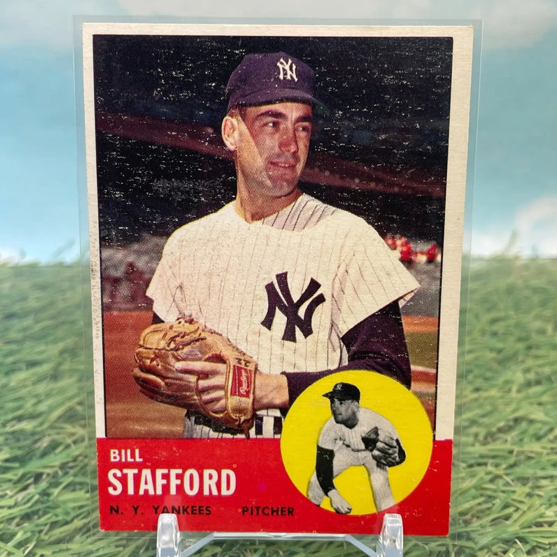 1963 Topps #155 Bill Stafford New York Yankees VG - Baseball Card Single