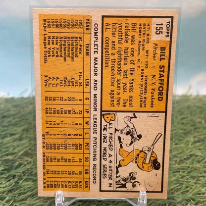 1963 Topps #155 Bill Stafford New York Yankees VG