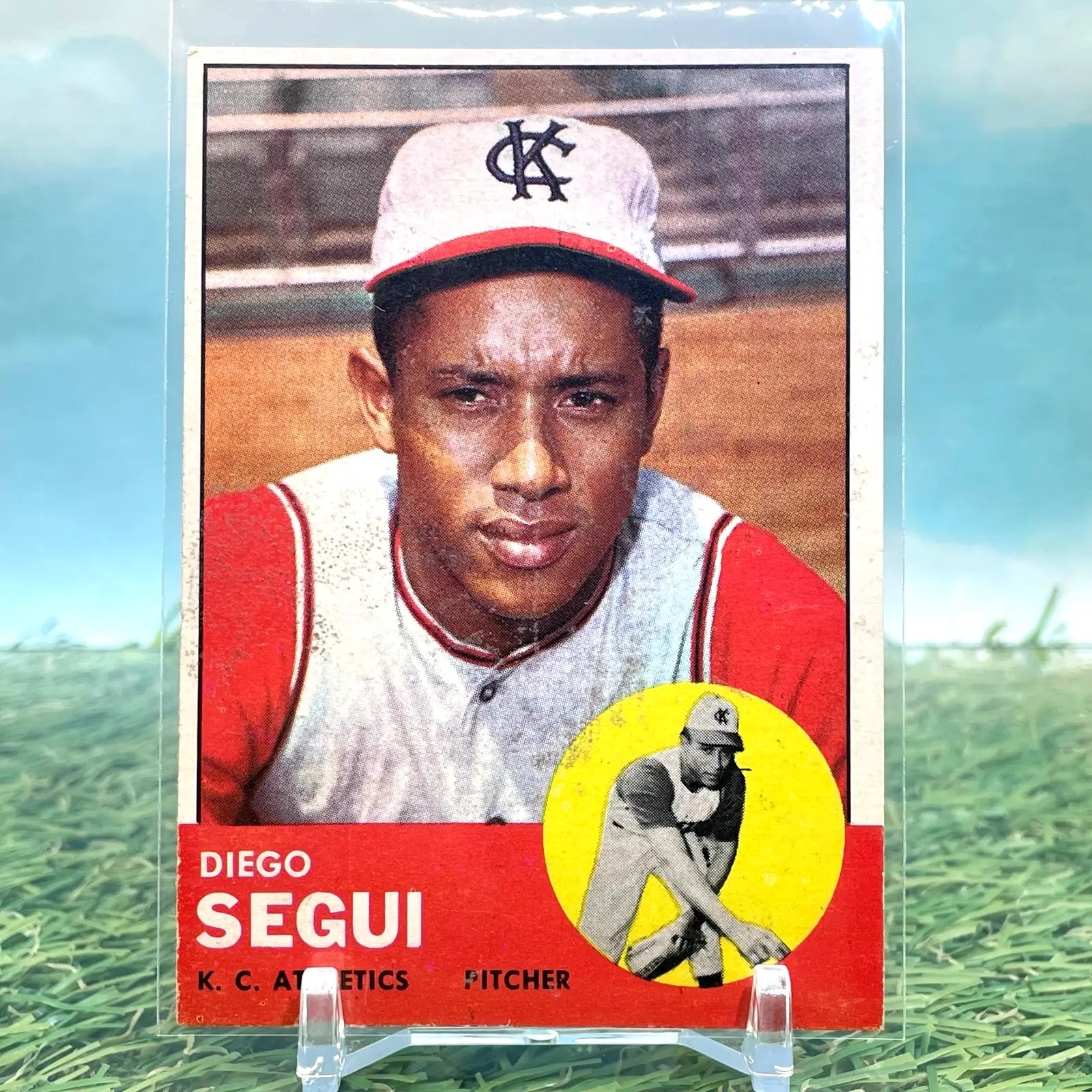 1963 Topps #157 Diego Segui KC Athletics FREE SHIPPING - Baseball Card Single