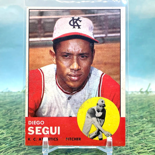 1963 Topps #157 Diego Segui KC Athletics FREE SHIPPING - Baseball Card Single