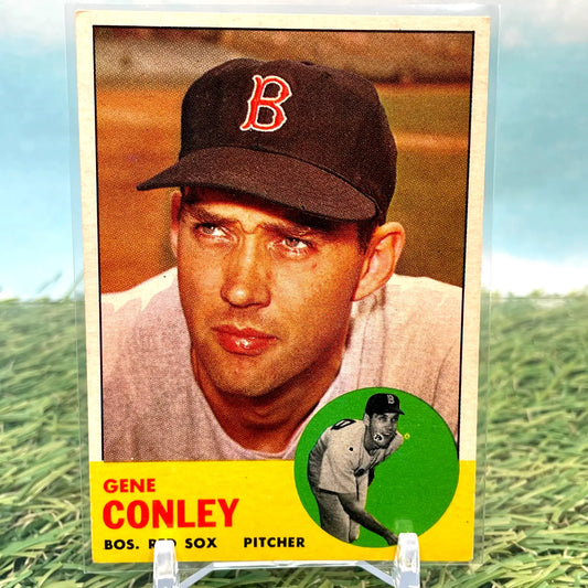 1963 Topps #216 Gene Conley baseball card Boston Red Sox EX