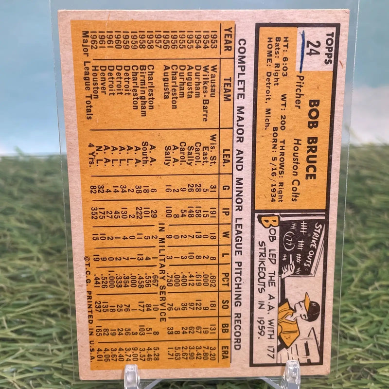 1963 Topps - #24 Bob Bruce - Baseball Card Single