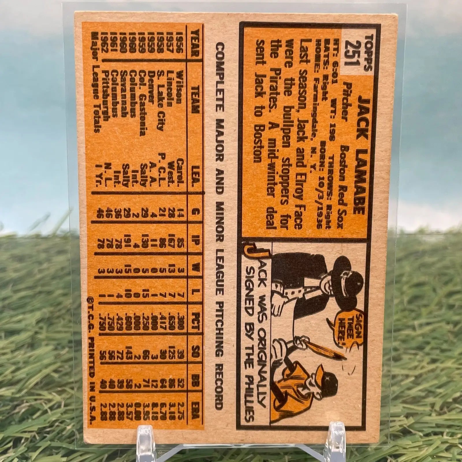 1963 Topps #251 Jack Lamabe - Baseball Card Single