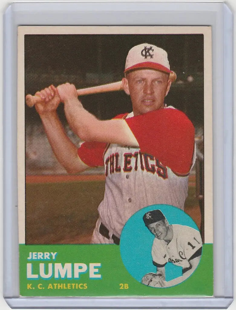 Jerry Lumpe Kansas City Athletics baseball card from 1963 Topps #256 in NRMT condition