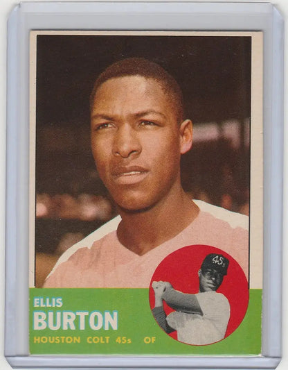Ellis Burton Houston Colt 45 baseball card 1963 Topps #262 in EXMT condition