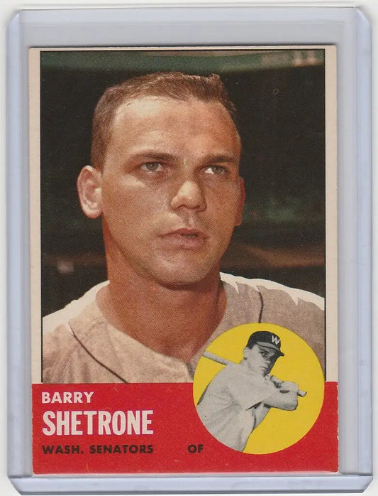 Baseball card of Barry Shetrone from the Washington Senators EXMT 1963 Topps #276