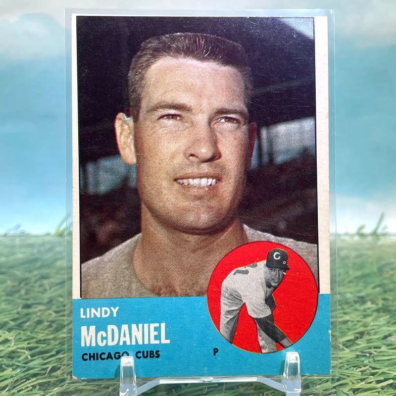 1963 Topps #329 Lindy McDaniel Cubs FREE SHIPPING - Baseball Card Single