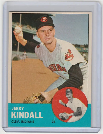 Vintage 1963 Topps Jerry Kindall Cleveland Indians EXMT baseball card