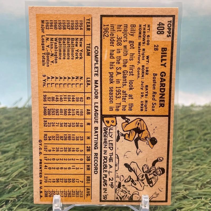 1963 Topps #408 Billy Gardner - Baseball Card Single