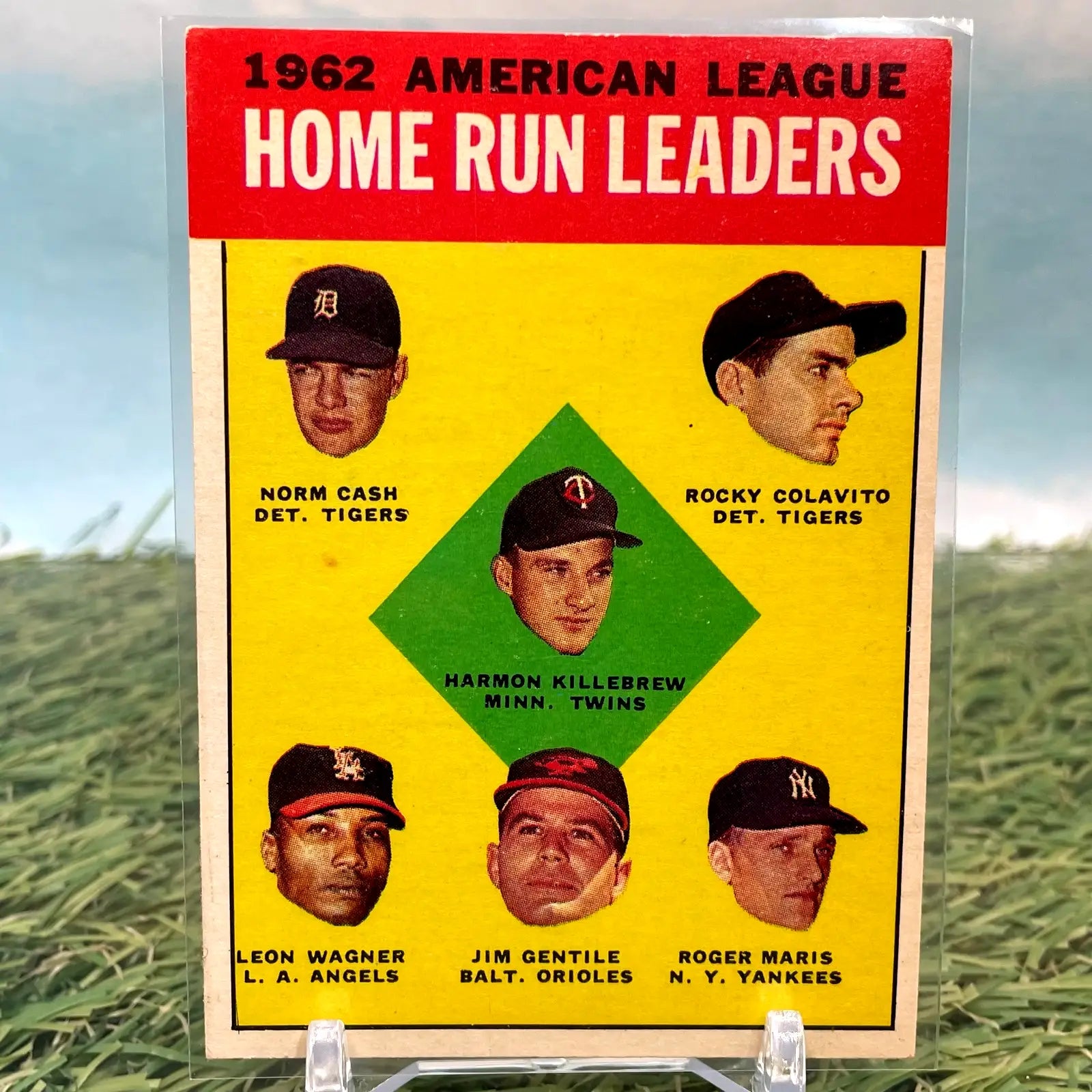 1963 Topps ’62 AL Home Run Leaders Cash Killebrew Maris #4 HIGH END