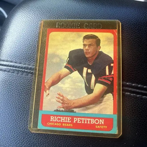 Richie Petitbon rookie sports trading card from 1963 Topps Hall of Fame collection