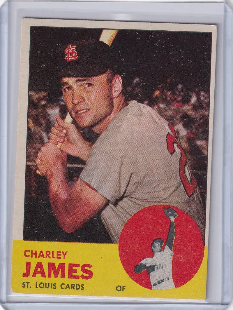 Baseball card of Charley James from the St. Louis Cardinals trading cards collection