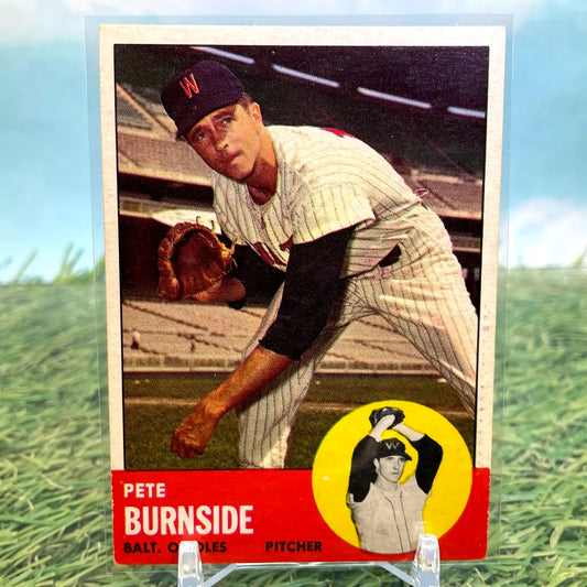1963 Topps Baltimore Orioles Baseball Card #19 Pete Burnside - Baseball Card Single