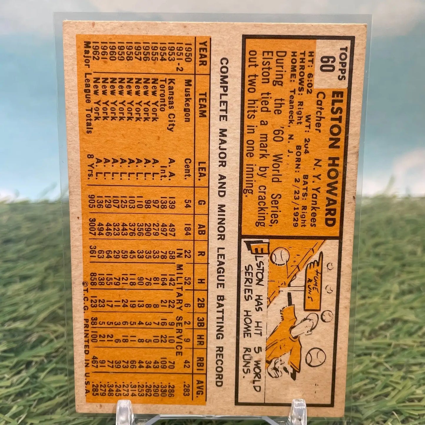 1963 Topps Elston Howard New York Yankees #60 - Baseball Card Single