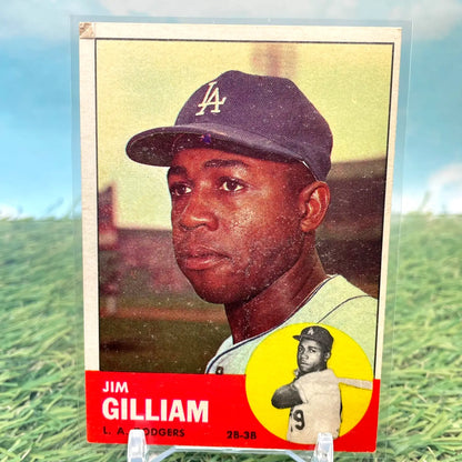 1963 Topps Jim Gilliam Los Angeles Dodgers #80 EX