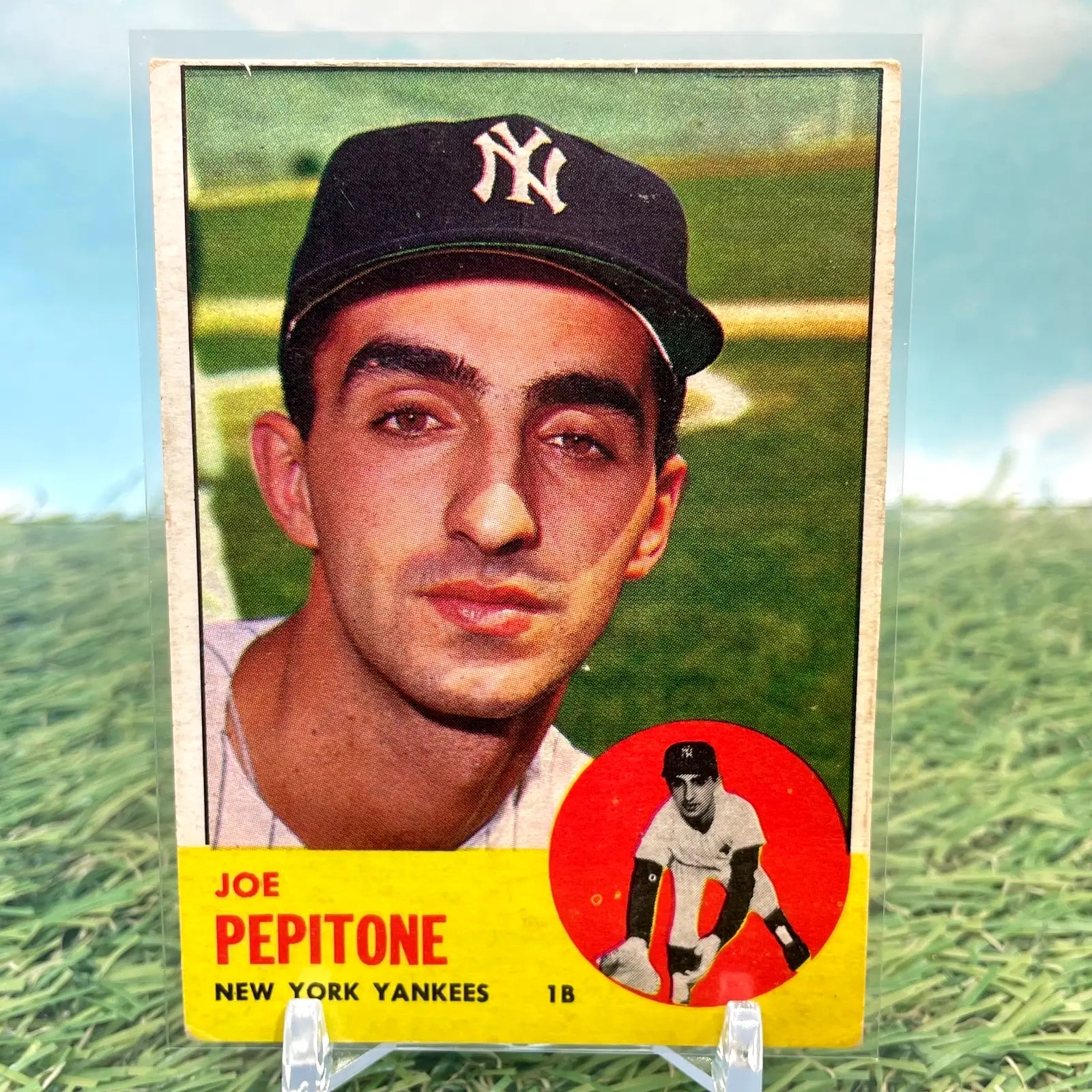 1963 Topps - Joe Pepitone #183 Near Mint+ Set Break Yankees