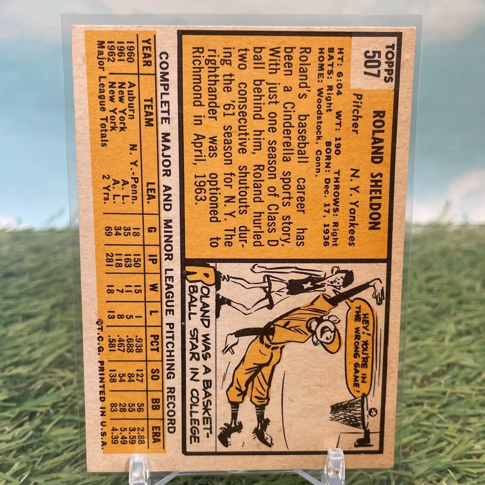 1963 Topps Roland Sheldon New York Yankees #507 - Baseball Card Single