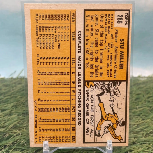 1963 Topps Stu Miller #286 EX