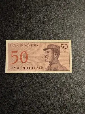 1964 Indonesia 50 Sen - Very Good Condition Rare Collectible Money - Coins & Currency