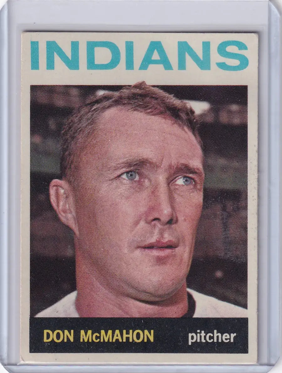 Vintage 1964 Topps Baseball card of Don McMahon from Cleveland Indians