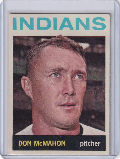 Vintage 1964 Topps Baseball card of Don McMahon from Cleveland Indians