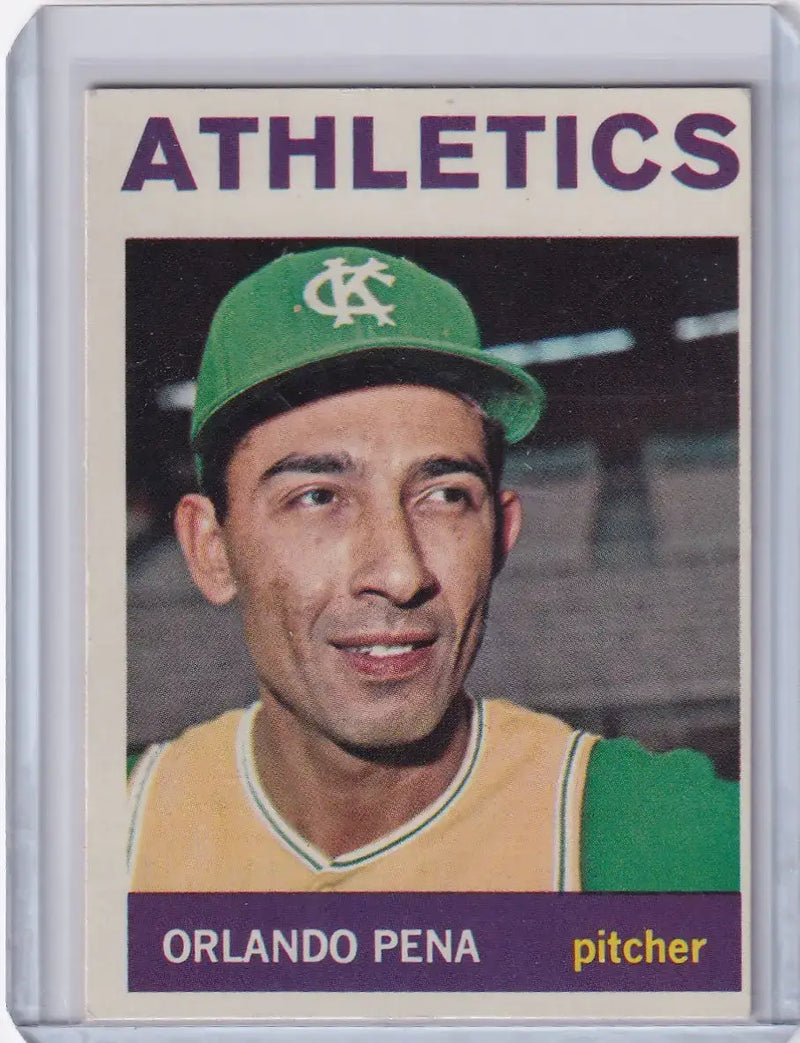1964 Topps Baseball #124 Orlando Pena - Kansas City Athletics