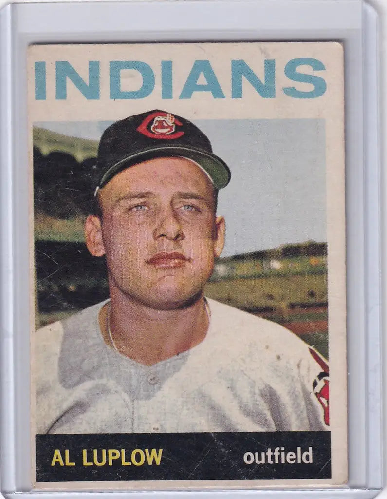 Baseball card of Al Luplow from the 1964 Topps Baseball set featuring Cleveland Indians