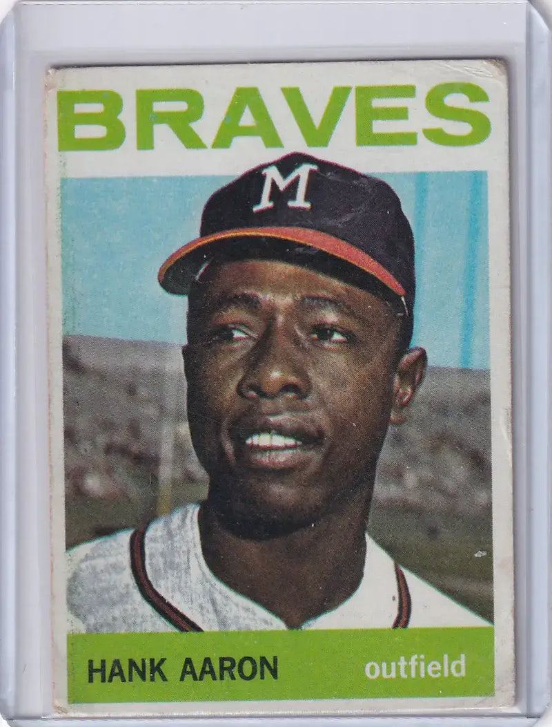 1964 Topps Baseball #300 Hank Aaron - Milwaukee Braves - Baseball Card Single
