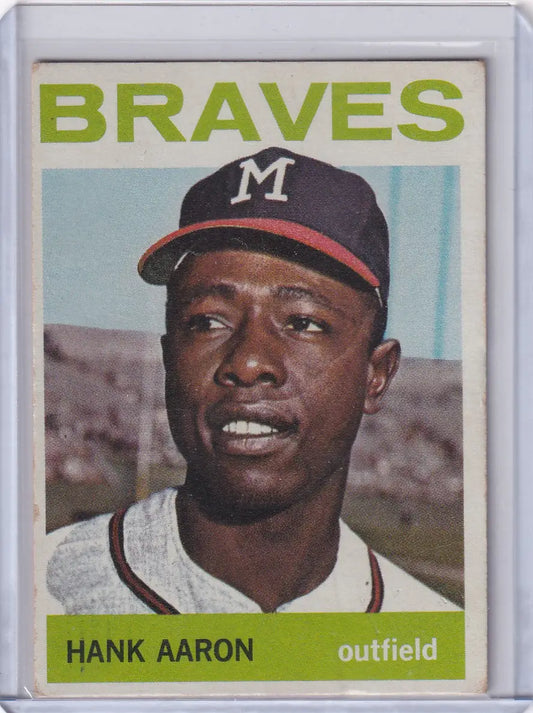 1964 Topps Baseball #300 Hank Aaron - Milwaukee Braves - Baseball Card Single