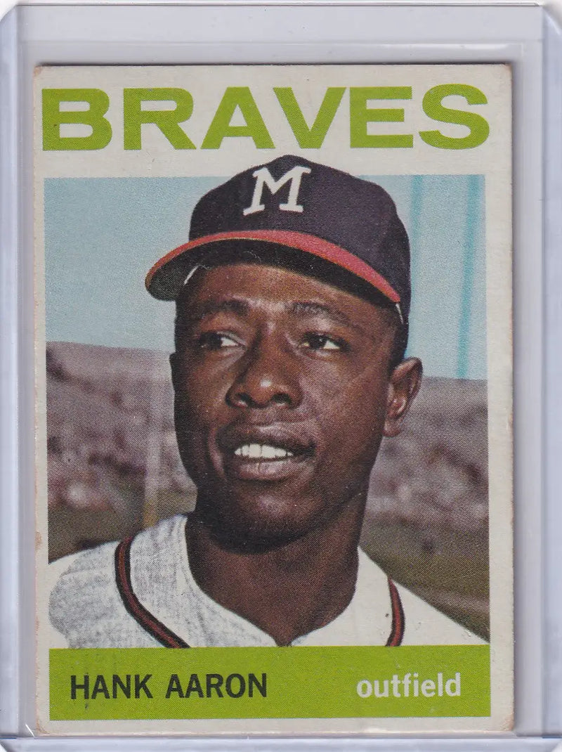 1964 Topps Baseball #300 Hank Aaron - Milwaukee Braves