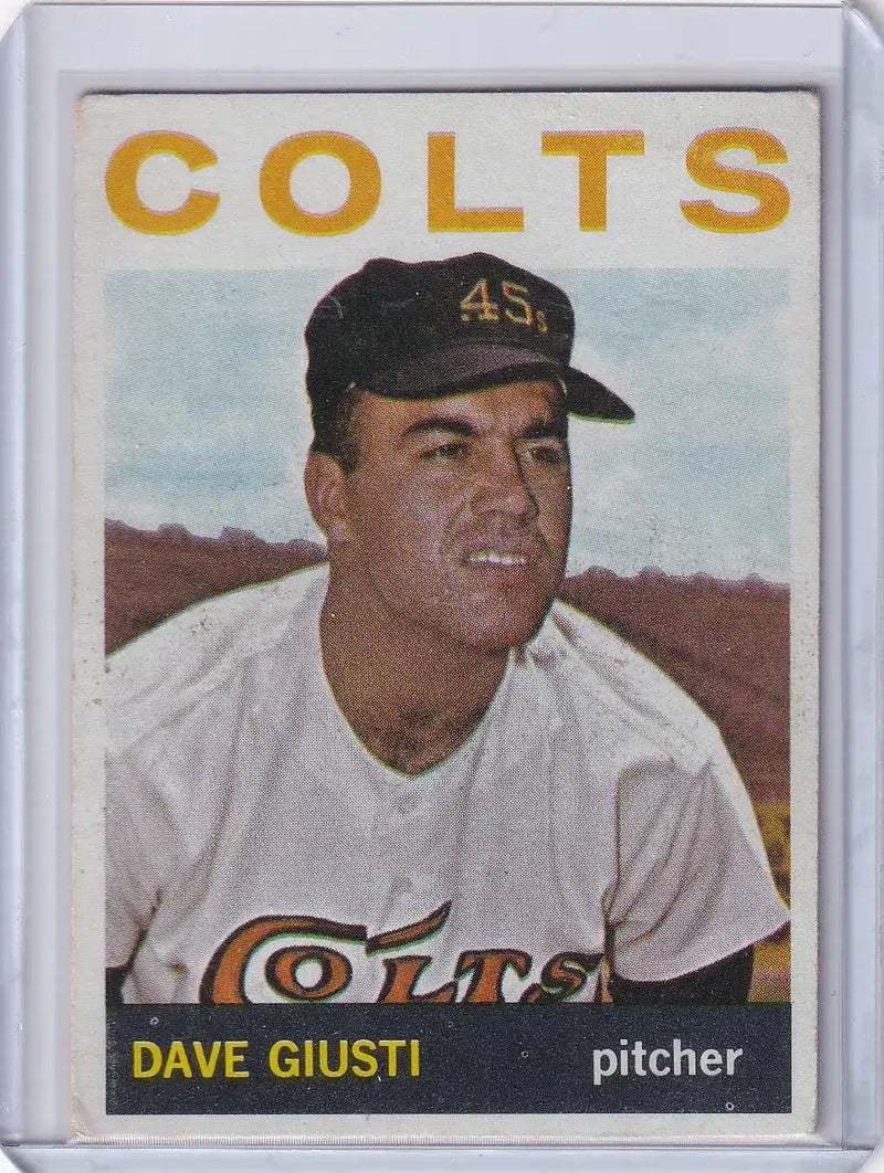 1964 Topps Baseball #354 Dave Giusti - Houston Colt.45’s