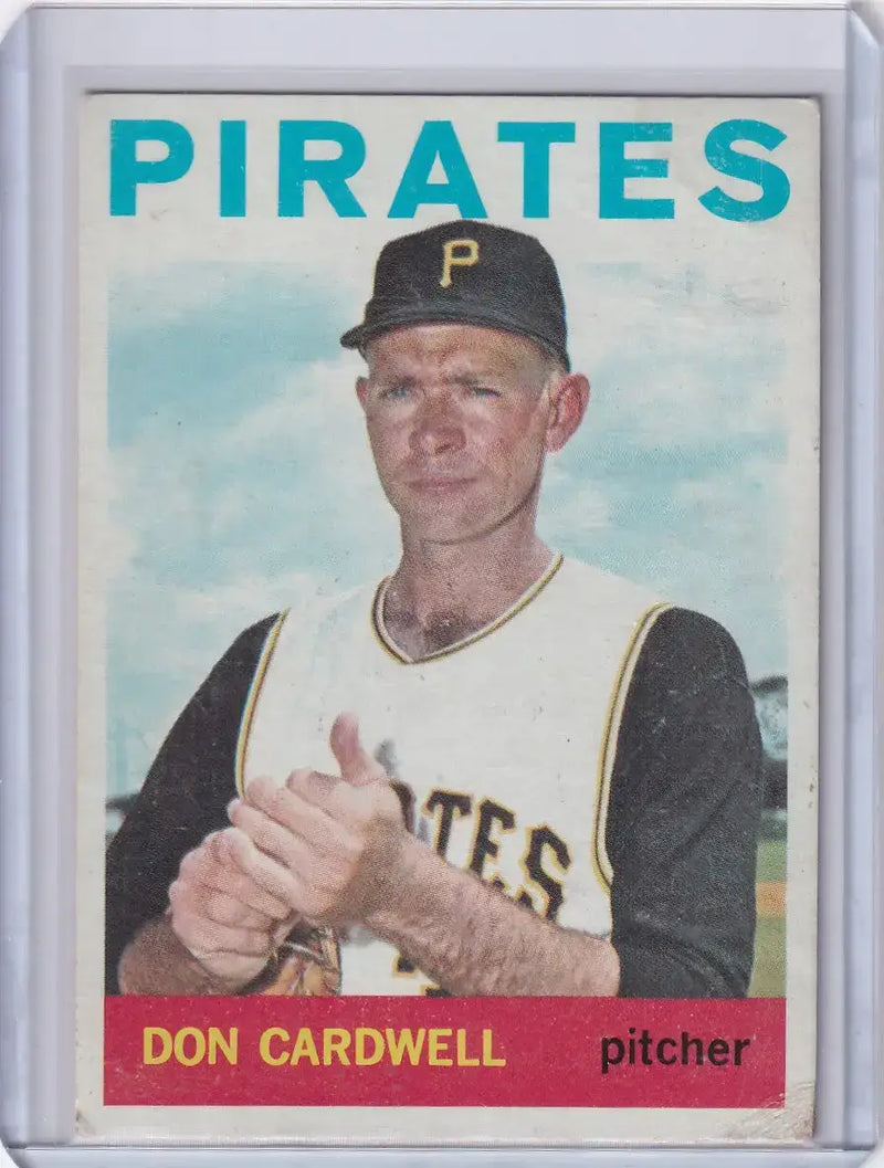 1964 Topps Baseball #417 Don Cardwell - Pittsburgh Pirates