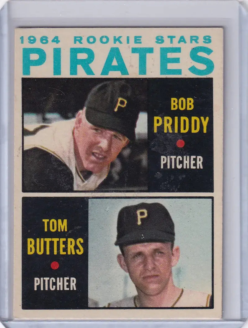 1964 Topps Baseball #74 Pirates Rookies - Bob Priddy / Tom Butters RC