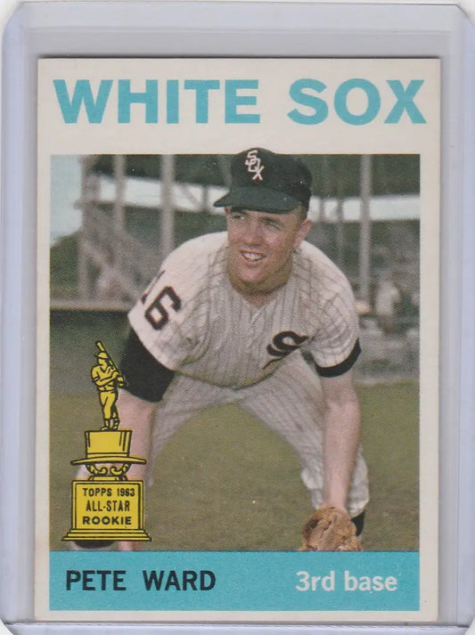 Baseball card of Pete Ward Chicago White Sox, 3rd baseman and All-Star Rookie