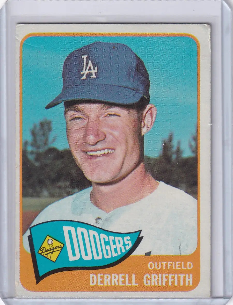 Vintage 1965 Topps Baseball #112 Derrell Griffith Los Angeles Dodgers card