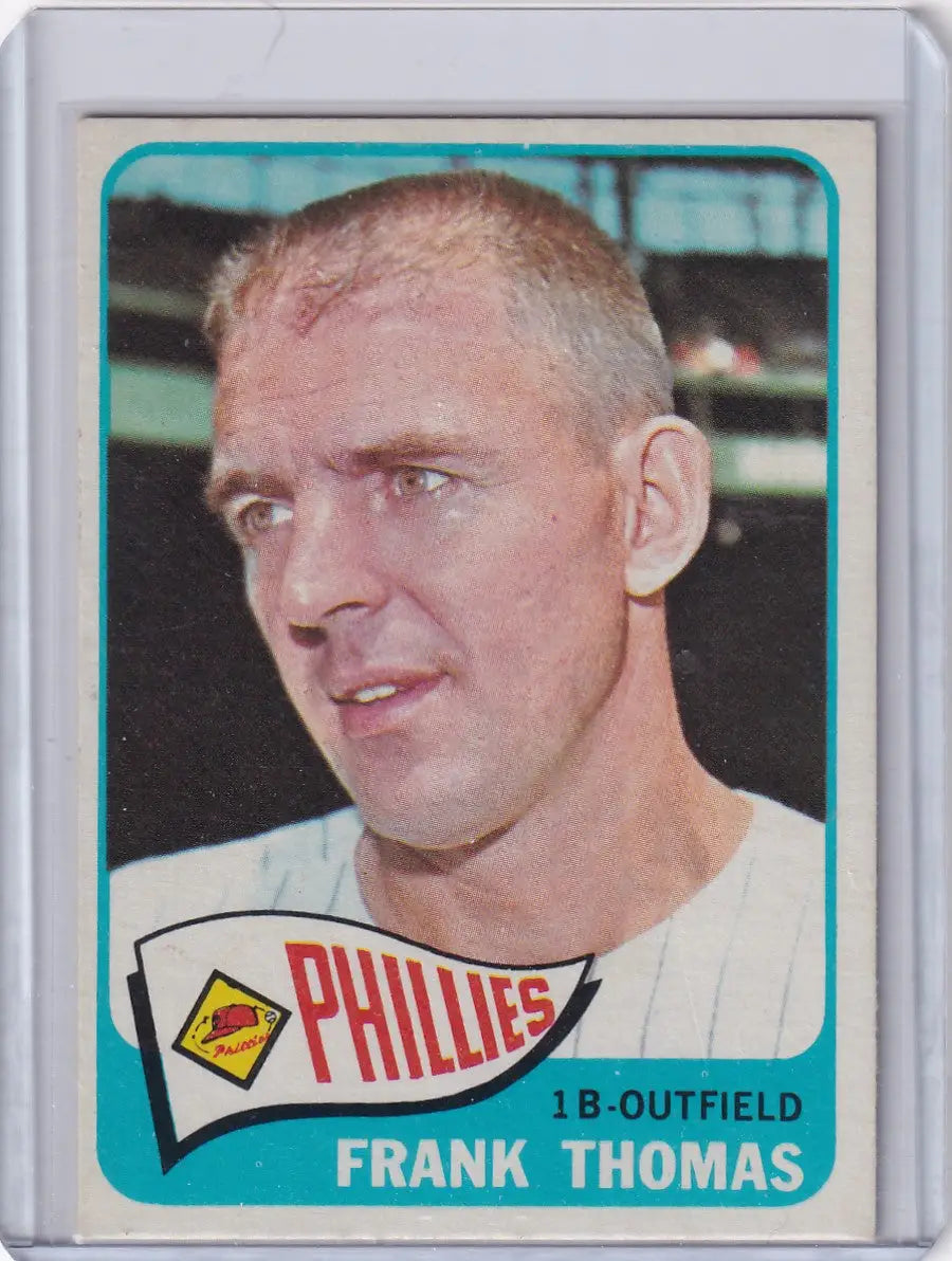 1965 Topps Baseball card of Frank Thomas from the Philadelphia Phillies