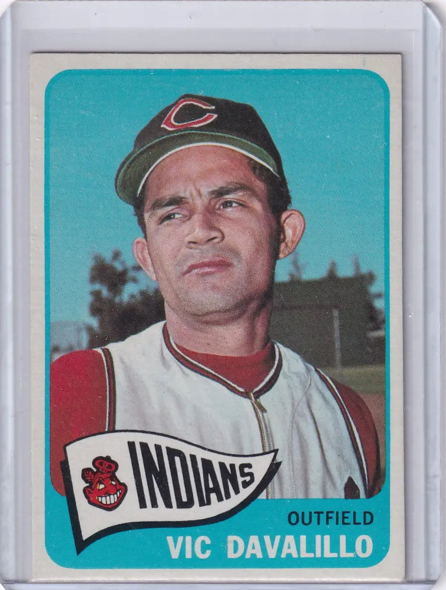 1965 Topps Baseball card of Vic Davalillo, Cleveland Indians outfielder