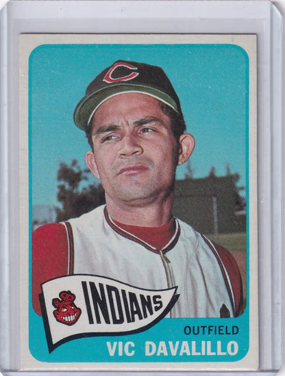 1965 Topps Baseball card of Vic Davalillo, Cleveland Indians outfielder
