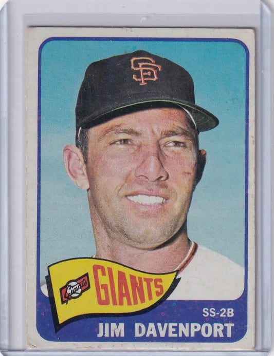 1965 Topps Baseball card of Jim Davenport from the San Francisco Giants