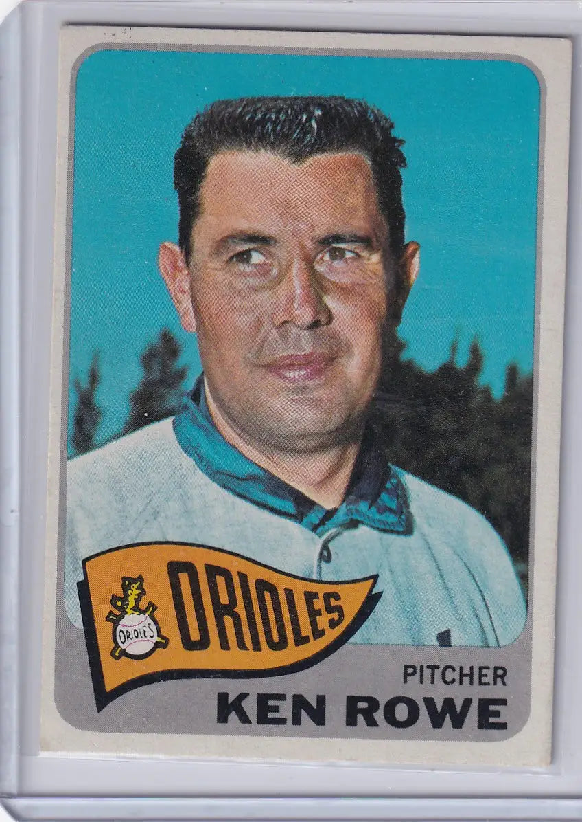1965 Topps Baseball #518 Ken Rowe - Baltimore Orioles