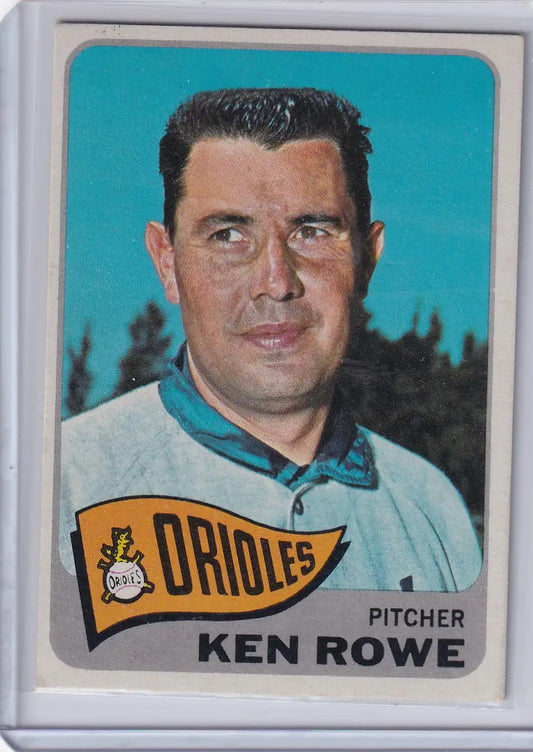 1965 Topps Baseball #518 Ken Rowe - Baltimore Orioles - Baseball Card Single