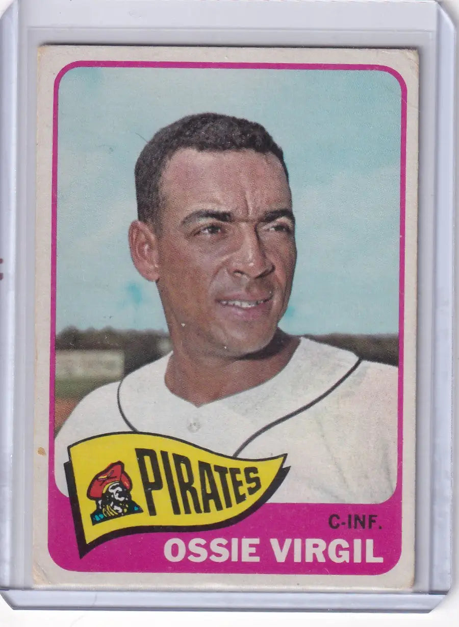 Vintage Topps Baseball card of Ozzie Virgil Sr from Pittsburgh Pirates 1965 Topps #571