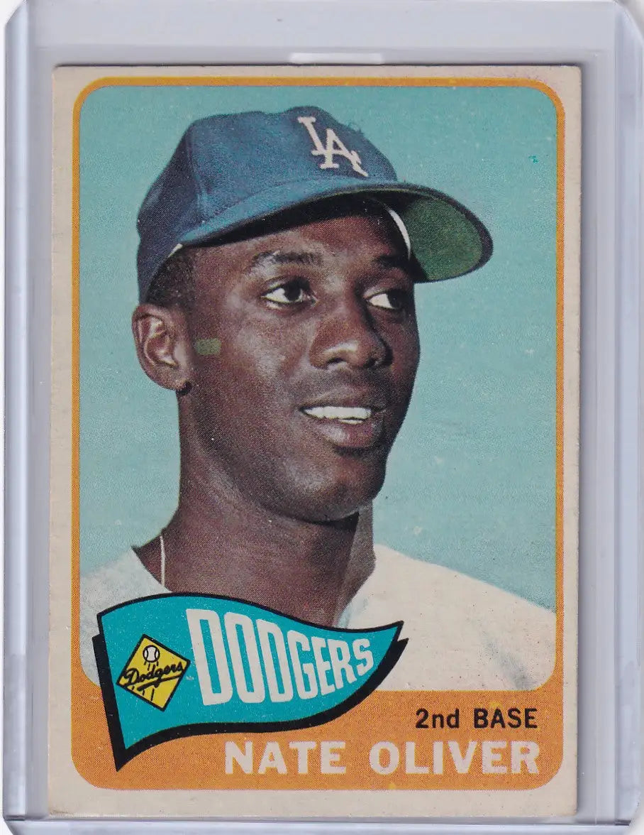 1965 Topps Baseball card of Nate Oliver, Los Angeles Dodgers second baseman