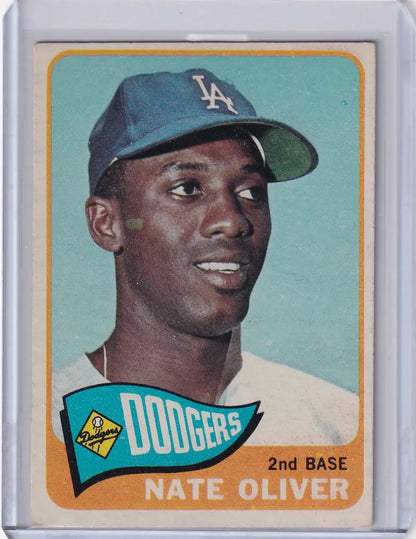 1965 Topps Baseball card of Nate Oliver, Los Angeles Dodgers second baseman