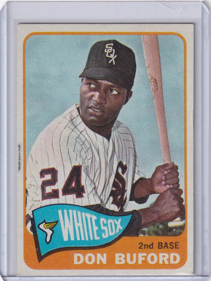1965 Topps Baseball card of Don Buford, Chicago White Sox player, jersey number 24