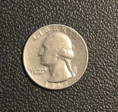 1965 USA Quarter Dollar Clad Coin No Mint Mark - Very Good - Collectible US Coin