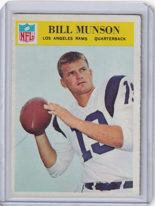 1966 Philadelphia Football #101 Bill Munson - Los Angeles Rams - Football Card Single