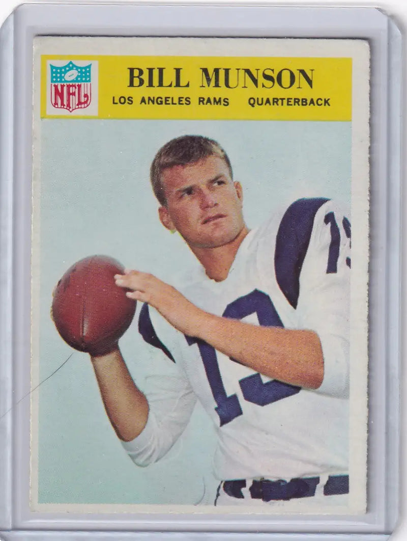 1966 Philadelphia Football #101 Bill Munson - Los Angeles Rams - Football Card Single