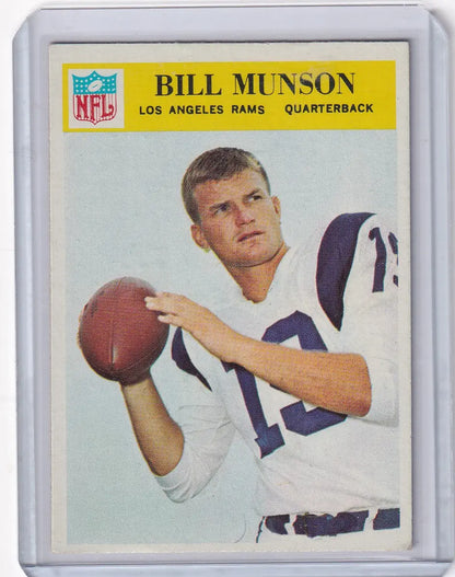 1966 Philadelphia Football Bill Munson Los Angeles Rams football card collectible
